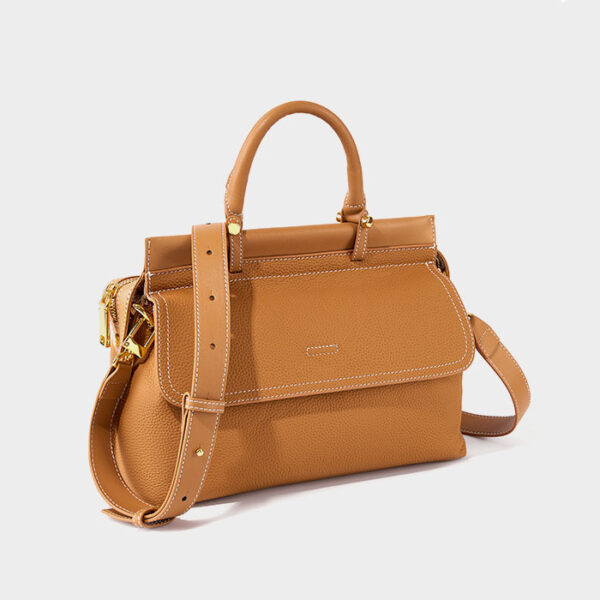 Womens Top Grain Genuine Leather Shoulder Bag - Image 2