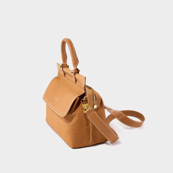 Womens Top Grain Genuine Leather Shoulder Bag - Image 4