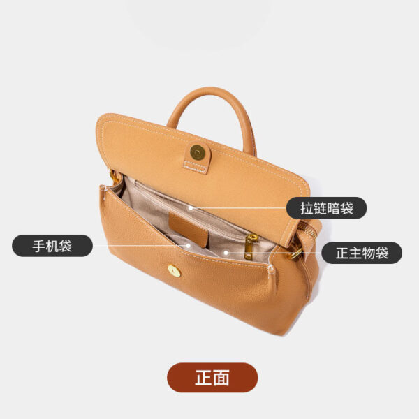 Womens Top Grain Genuine Leather Shoulder Bag - Image 7