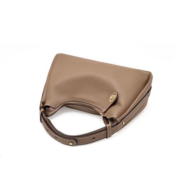 Womens Top Grain Genuine Leather Hobo Bag - Image 4