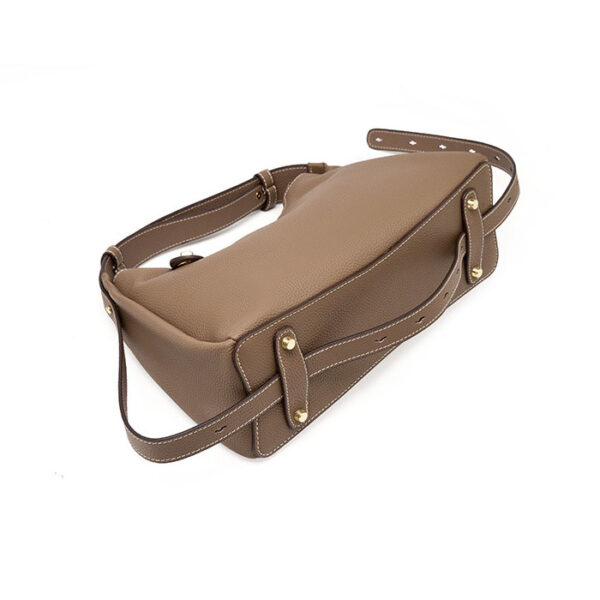 Womens Top Grain Genuine Leather Hobo Bag - Image 5