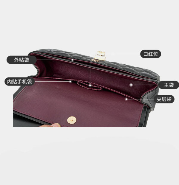 Womens Top Grain Genuine Leather Crossbody Bag - Image 6
