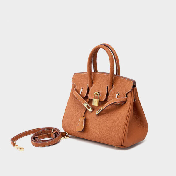 Womens Top Grain Genuine Leather Satchel Bag - Image 2