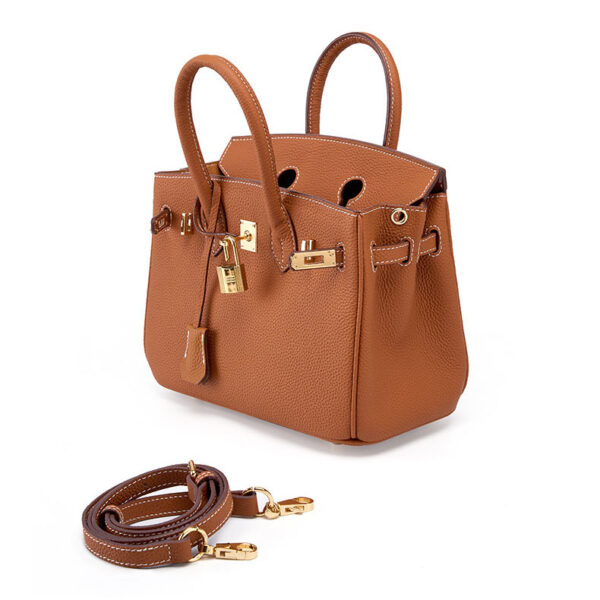 Womens Top Grain Genuine Leather Satchel Bag - Image 3
