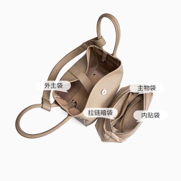 Womens Top Grain Genuine Leather Shoulder Bag - Image 7