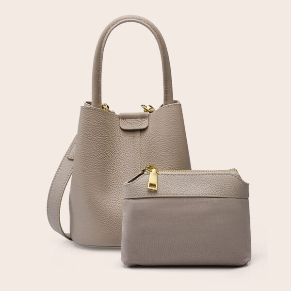 Womens Top Grain Genuine Leather Shoulder Bag - Image 4