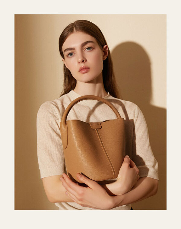 Womens Top Grain Genuine Leather Shoulder Bag - Image 7