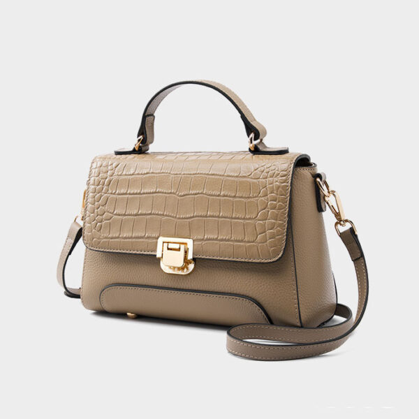 Womens Top Grain Genuine Leather Crossbody Bag - Image 2