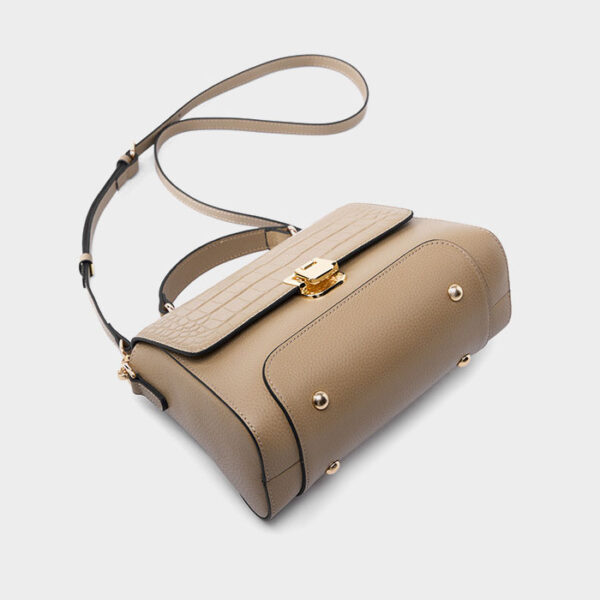 Womens Top Grain Genuine Leather Crossbody Bag - Image 4