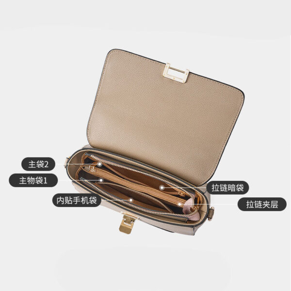 Womens Top Grain Genuine Leather Crossbody Bag - Image 6