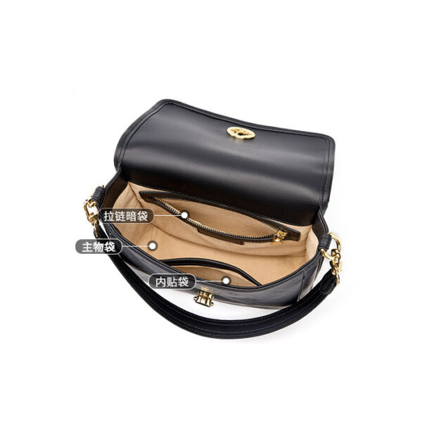 Womens Top Grain Genuine Leather Crossbody Bag - Image 5