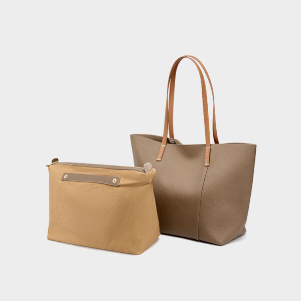 Womens Top Grain Genuine Leather Tote Bag - Image 2