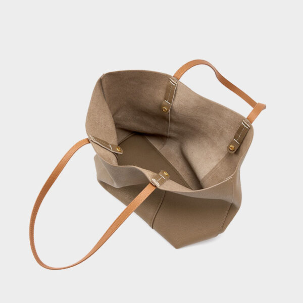 Womens Top Grain Genuine Leather Tote Bag - Image 4