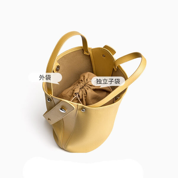 Womens Top Grain Genuine Leather Shoulder Bag - Image 6