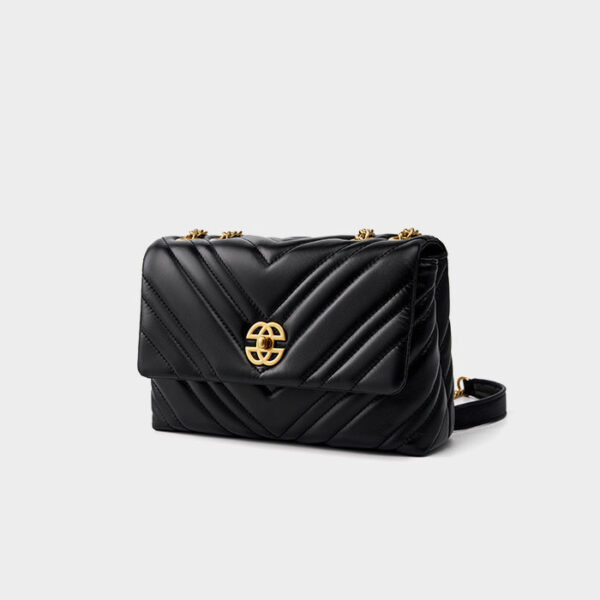 Womens Top Grain Genuine Leather Crossbody Bag - Image 2