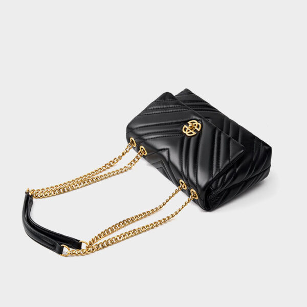 Womens Top Grain Genuine Leather Crossbody Bag - Image 4