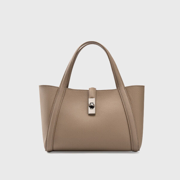 Womens Top Grain Genuine Leather Tote Bag - Image 2
