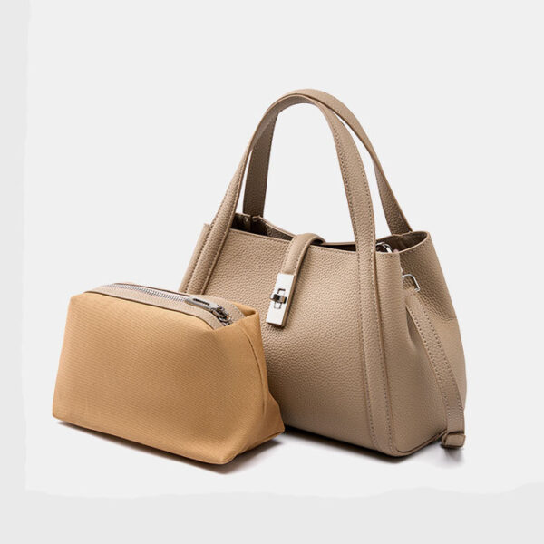 Womens Top Grain Genuine Leather Tote Bag - Image 4