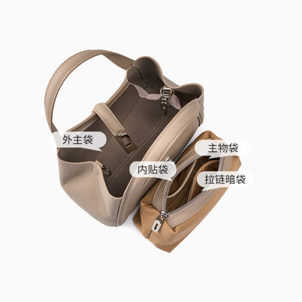 Womens Top Grain Genuine Leather Tote Bag - Image 6