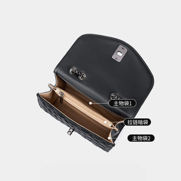 Womens Top Grain Genuine Leather Crossbody Bag - Image 6