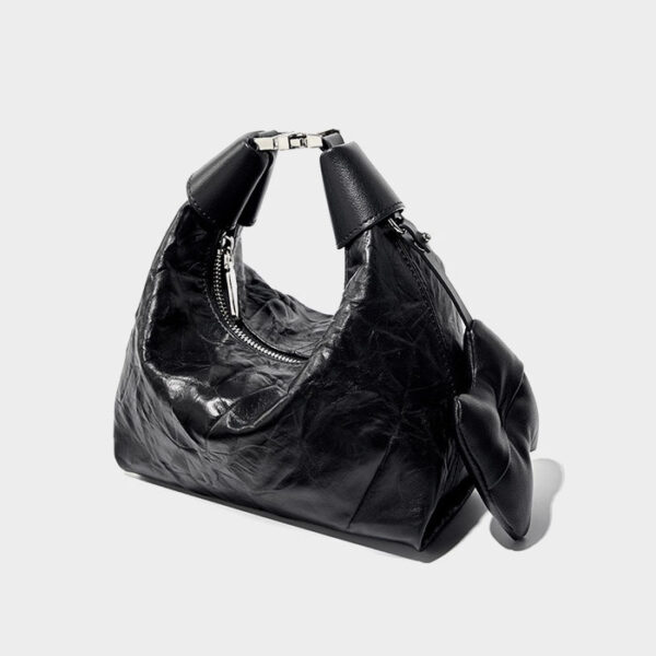 Womens Top Grain Genuine Leather Hobo Bag - Image 2