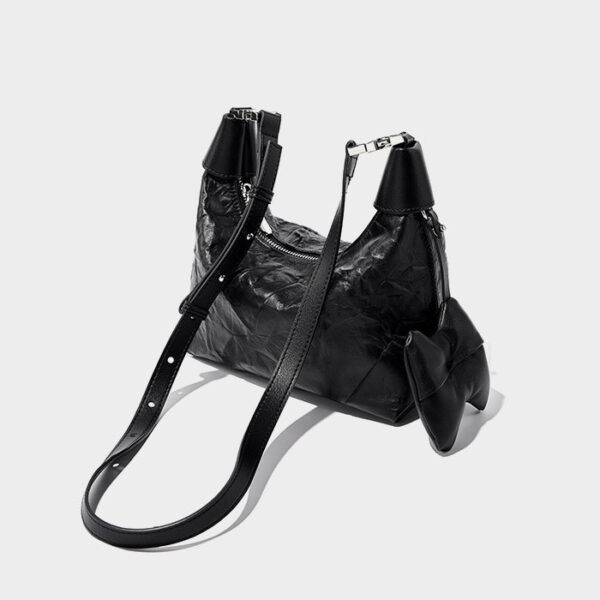 Womens Top Grain Genuine Leather Hobo Bag - Image 3