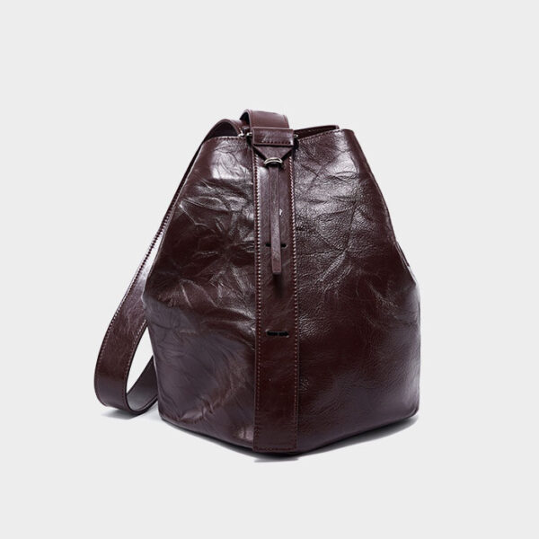 Womens Top Grain Genuine Leather Shoulder Bag - Image 2