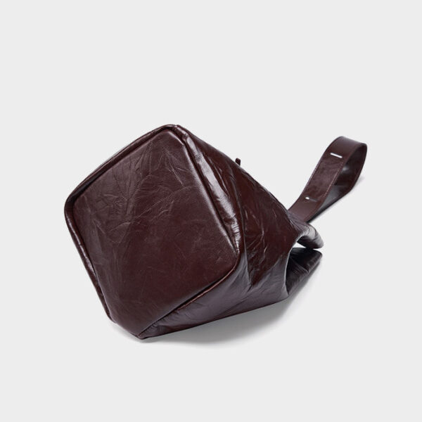 Womens Top Grain Genuine Leather Shoulder Bag - Image 5
