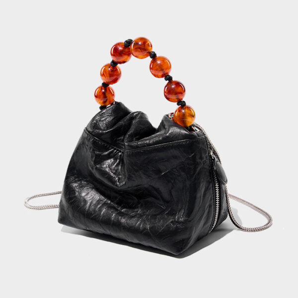 Womens Top Grain Genuine Leather Shoulder Bag - Image 2