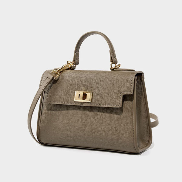 Womens Top Grain Genuine Leather Crossbody Bag - Image 2