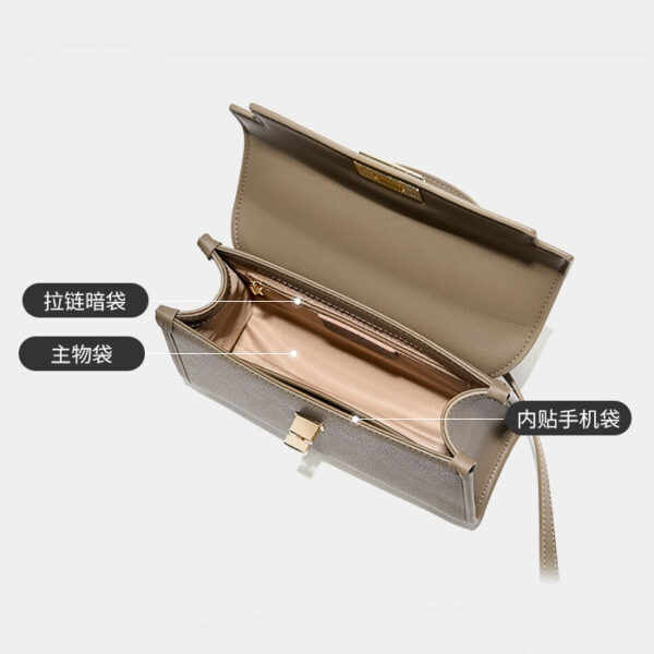 Womens Top Grain Genuine Leather Crossbody Bag - Image 5