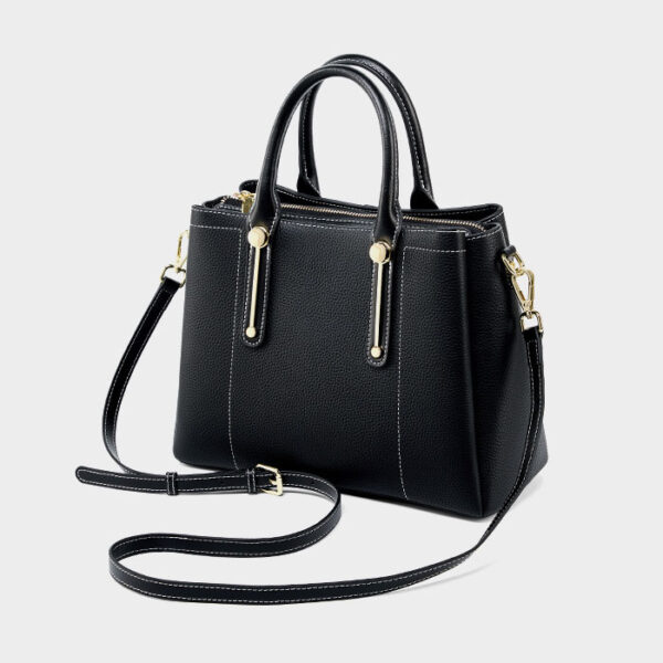 Womens Top Grain Genuine Leather Satchel Bag - Image 2