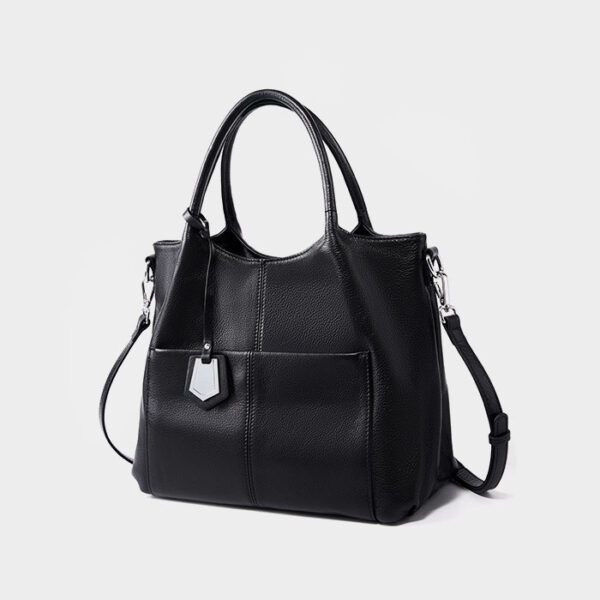 Womens Top Grain Genuine Leather Tote Bag - Image 2