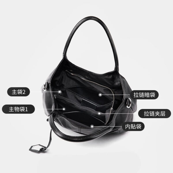 Womens Top Grain Genuine Leather Tote Bag - Image 7