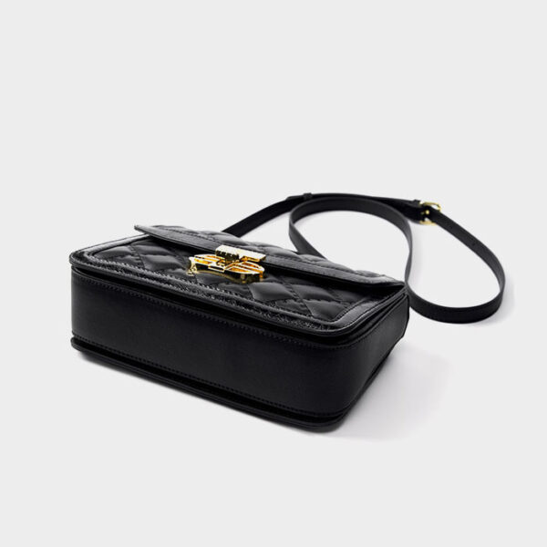 Womens Top Grain Genuine Leather Crossbody Bag - Image 4