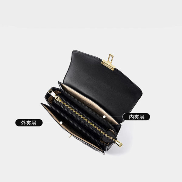 Womens Top Grain Genuine Leather Crossbody Bag - Image 6