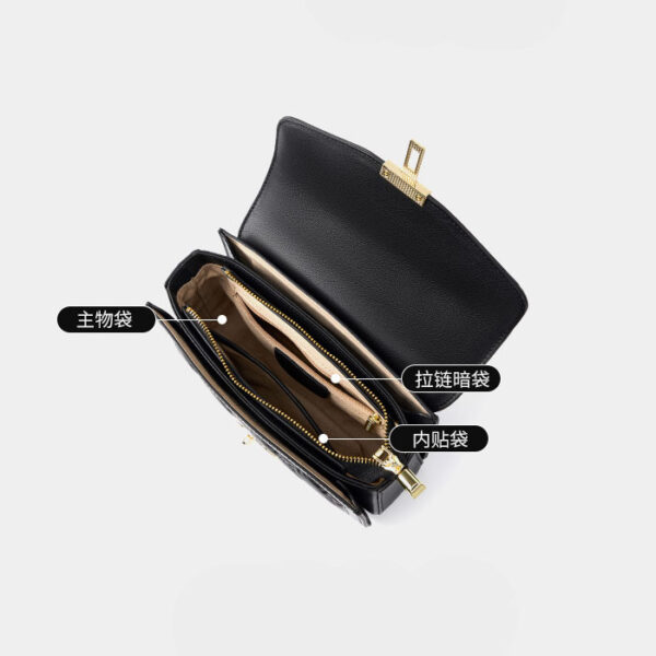 Womens Top Grain Genuine Leather Crossbody Bag - Image 7