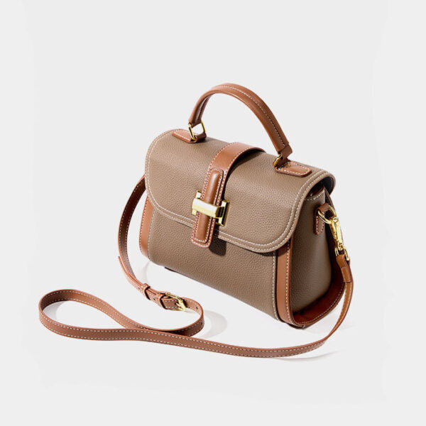 Womens Top Grain Genuine Leather Crossbody Bag - Image 2