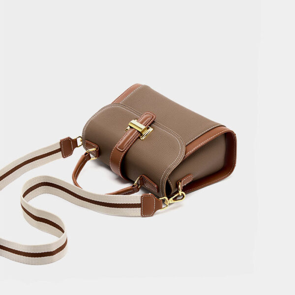 Womens Top Grain Genuine Leather Crossbody Bag - Image 4