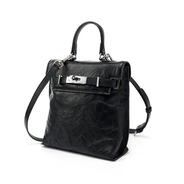 Womens Top Grain Genuine Leather Backpack - Image 2