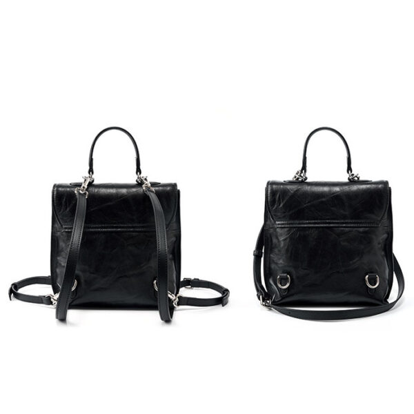 Womens Top Grain Genuine Leather Backpack - Image 3