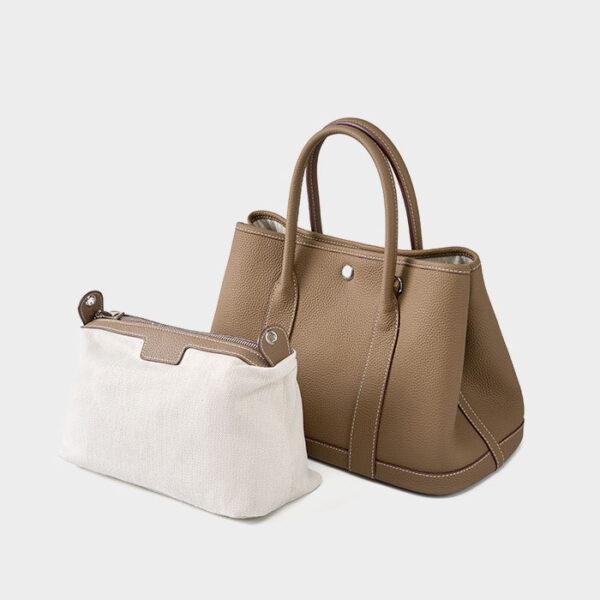 Womens Top Grain Genuine Leather Tote Bag - Image 5