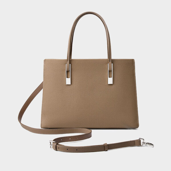 Womens Top Grain Genuine Leather Satchel Bag - Image 2