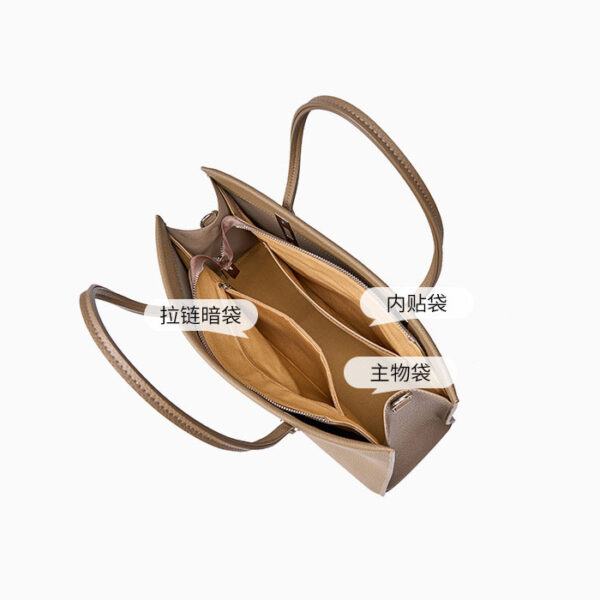 Womens Top Grain Genuine Leather Satchel Bag - Image 6