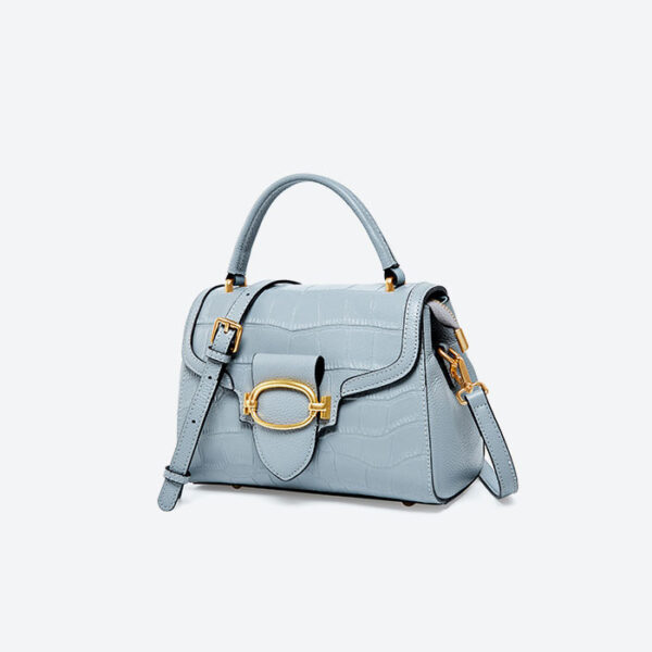 Womens Top Grain Genuine Leather Crossbody Bag - Image 2