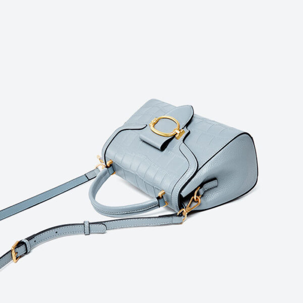 Womens Top Grain Genuine Leather Crossbody Bag - Image 4