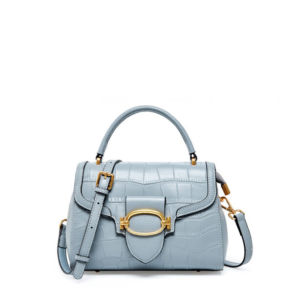 Womens Top Grain Genuine Leather Crossbody Bag