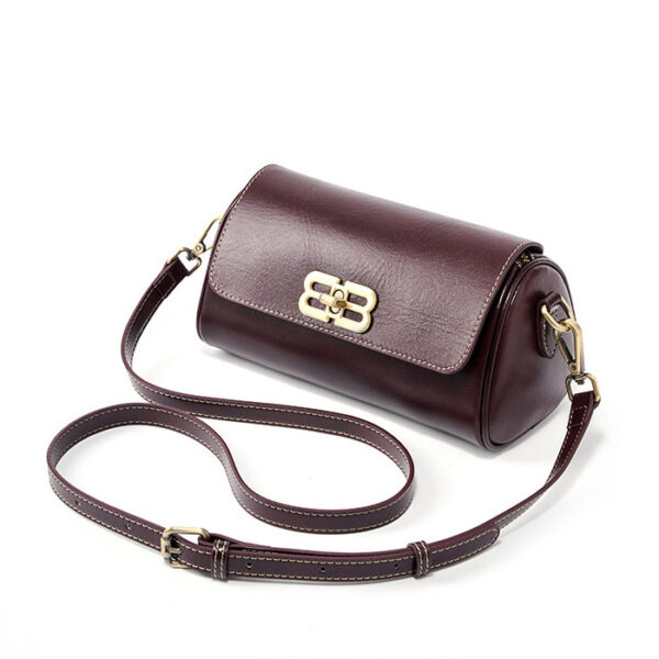 Womens Top Grain Genuine Leather Crossbody Bag - Image 2