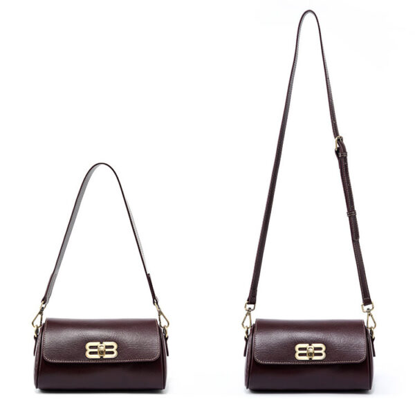 Womens Top Grain Genuine Leather Crossbody Bag - Image 5