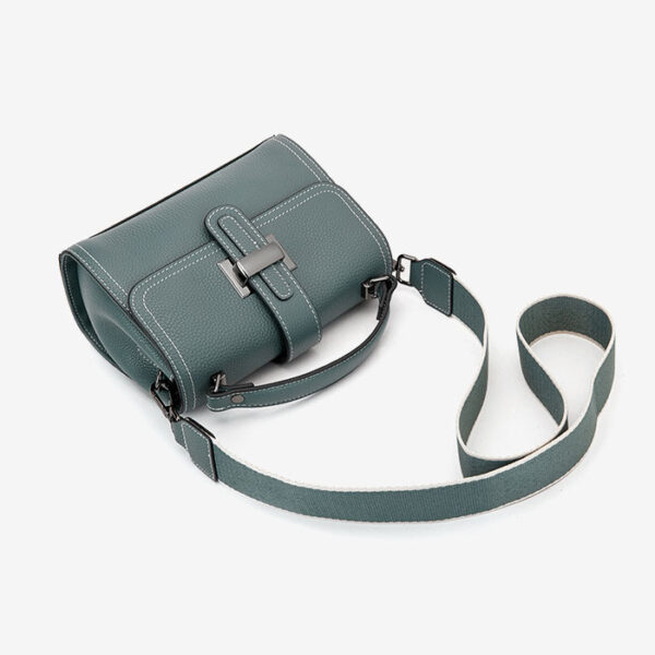 Womens Top Grain Genuine Leather Crossbody Bag - Image 5